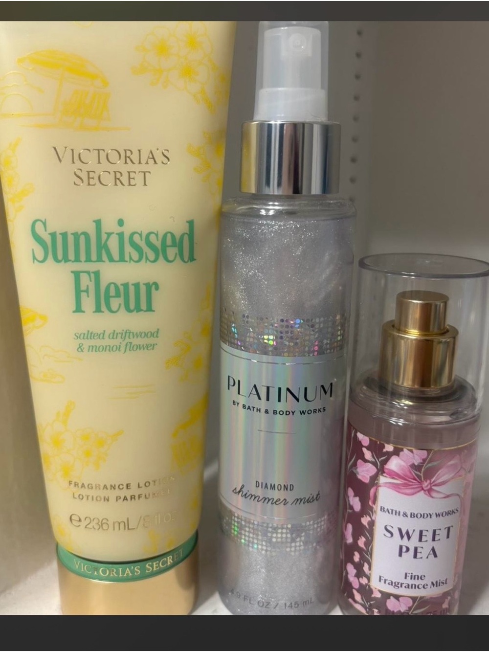 Bath & Body Works Platinum Diamond Shimmer Mist - Silver